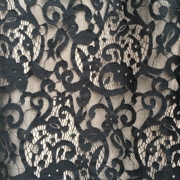 Loft Black Cocktail Dress Size 12 Lace Sleeveless NWOT - Picture 8 of 16